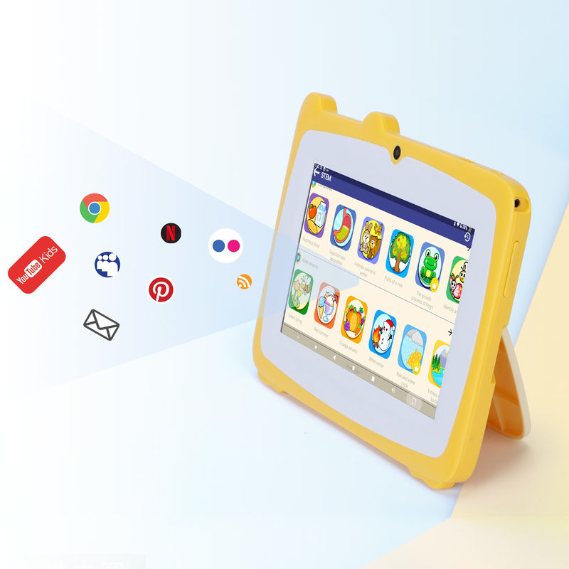 C Idea 7 Inch Kids Touch Screen Tablet Kamera Dual High Definition Layar 2+32G Kuning