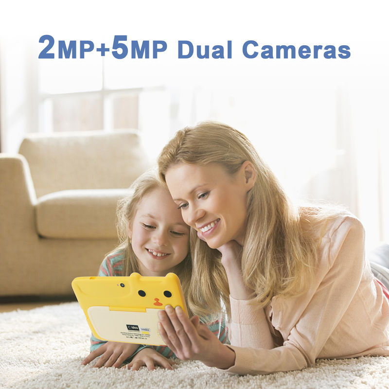 C Idea 7 Inch Kids Touch Screen Tablet Kamera Dual High Definition Layar 2+32G Kuning