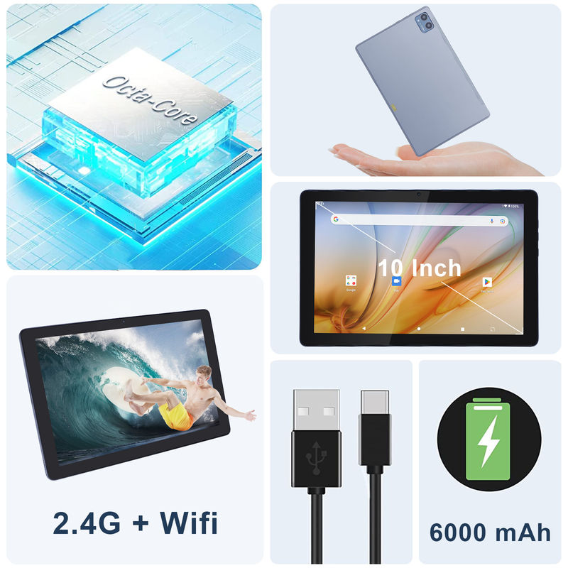 C Idea Tablet Pendidikan Untuk Siswa Android 12 Tablet 10 Inci Dengan Google Play 64GB ROM 3GB RAM 128GB