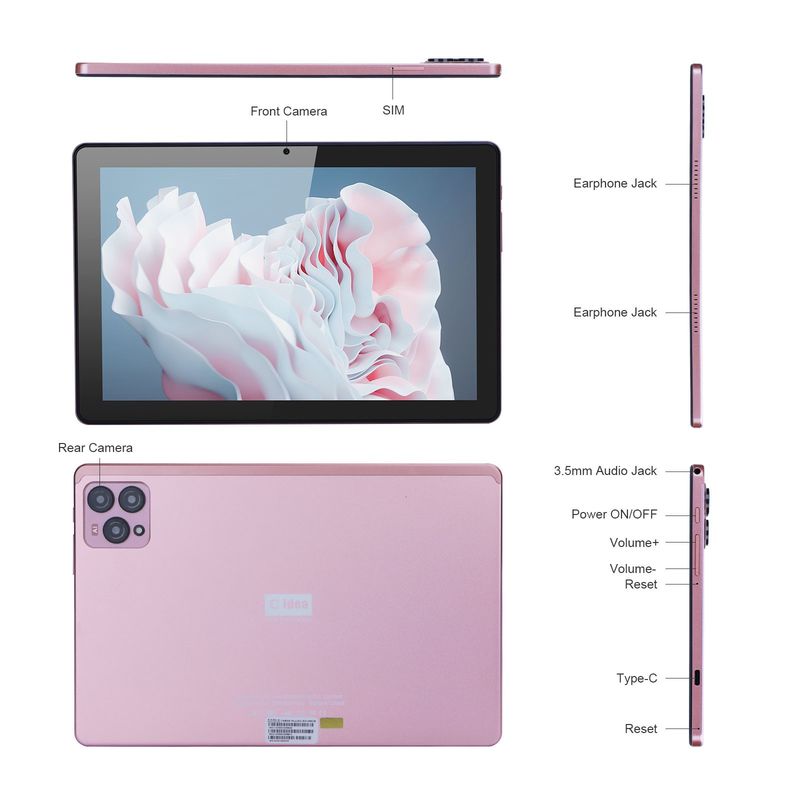 C idea 8GB RAM 10 Inch Tablet PC 256GB ROM TF 256GB Expandable 1280×800 IPS Layar 10000mAh Baterai CM 8000plus