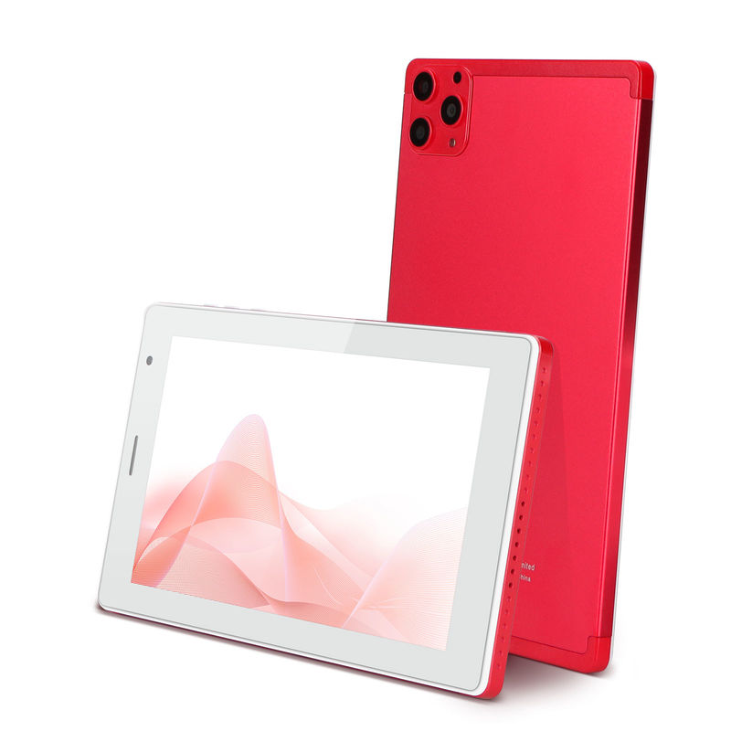 C idea 7 Inch Tablet PC 8GB RAM 512GB ROM Quad Core Processor Dual Camera WiFi/BT untuk Remaja dengan Case CM513 (merah)