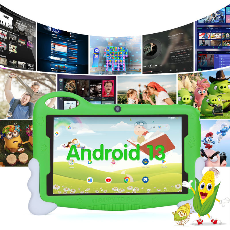 C idea Kids Student Study Tablet 7 Inch Cute Baterai panjang 32GB Storage 2MP + 5MP Dual Camera CM90 Hijau