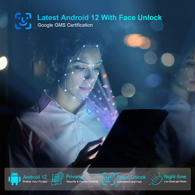 C ide 3GB RAM 64GB ROM 10 Inch Android Tablet PC 512GB Expand HD IPS Tampilan CM9000 Ruang Abu-abu