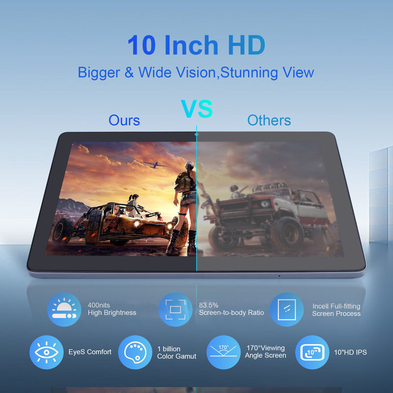 C ide 3GB RAM 64GB ROM 10 Inch Android Tablet PC 512GB Expand HD IPS Tampilan CM9000 Ruang Abu-abu