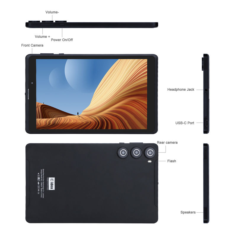 C Idea Dewasa Hitam Android 8 Inci Tablet PC CM835 MTK Chip 256GB Storage Besar Dukungan GPS
