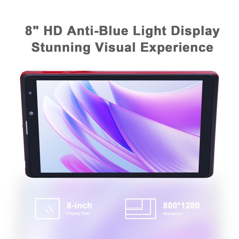 C idea Android 8 Inch Tablet PC 256GB Storage Kapasitas Besar 5MP+8MP Kamera 8000mAh Baterai Hidup Bacaan CM835 Merah