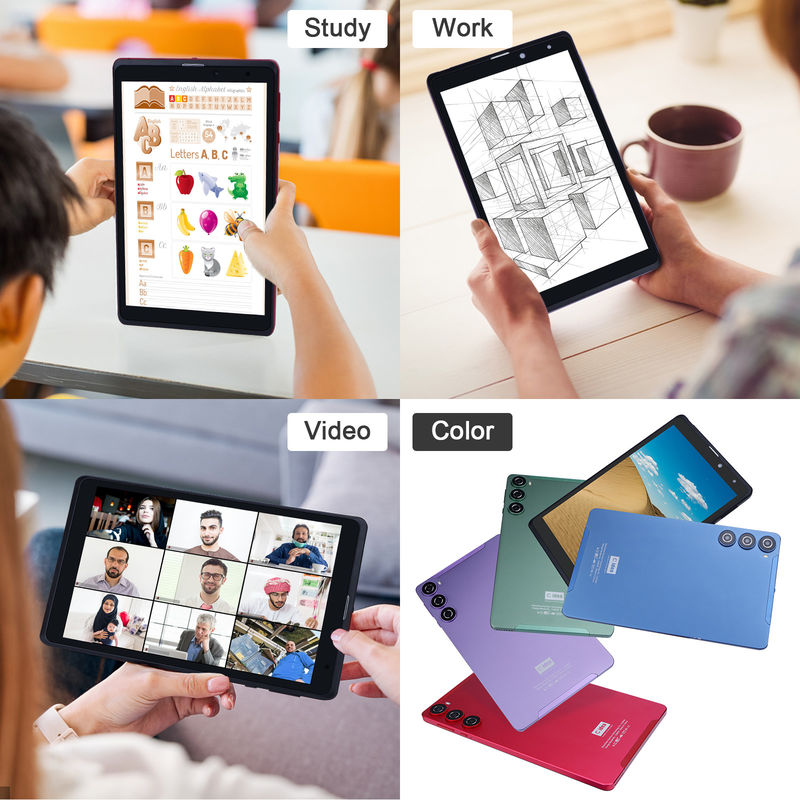 C idea Android 12 Tablet Ungu Portable Reading Baterai Panjang TF Card Tablet layar HD yang dapat diperluas Dengan Case CM835