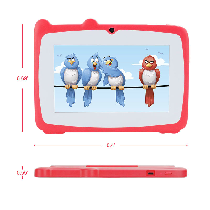 Ide C Tablet Pendidikan 7 Inci Kidspad Dengan Kasus Kid Proof Baterai Besar 5000mAh IWAWA Pre Instal CM80Red