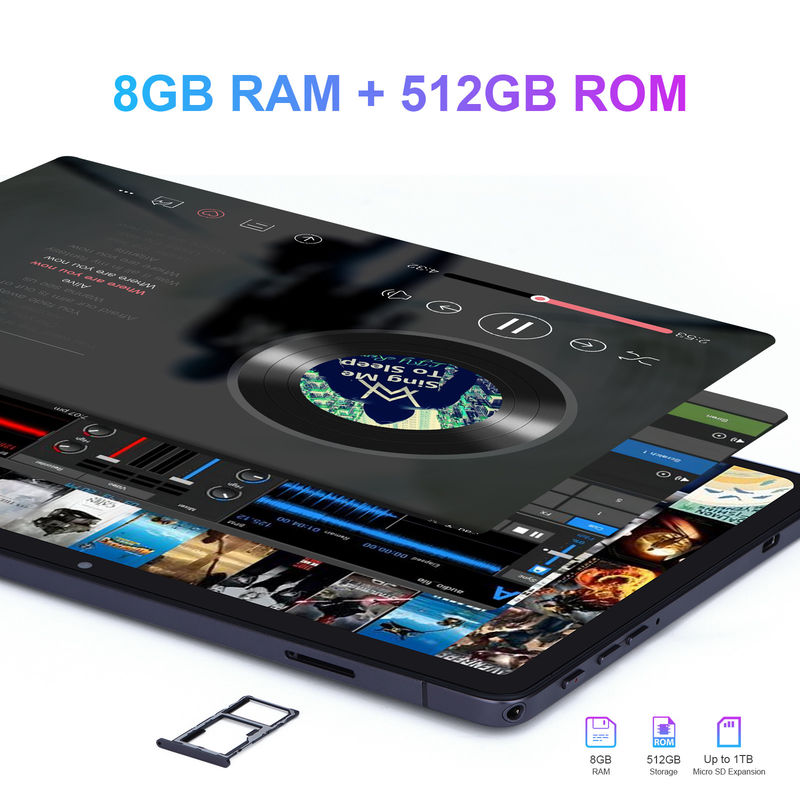 C idea Layar besar 8GB RAM 512GB ROM 10 Inch Tablet PC dengan Keyboard CM8500