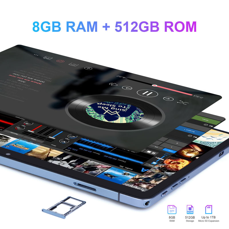 C ide Dukungan SIM Panjang 512GB Storage 10 Inch Tablet PC untuk Sekolah CM8500