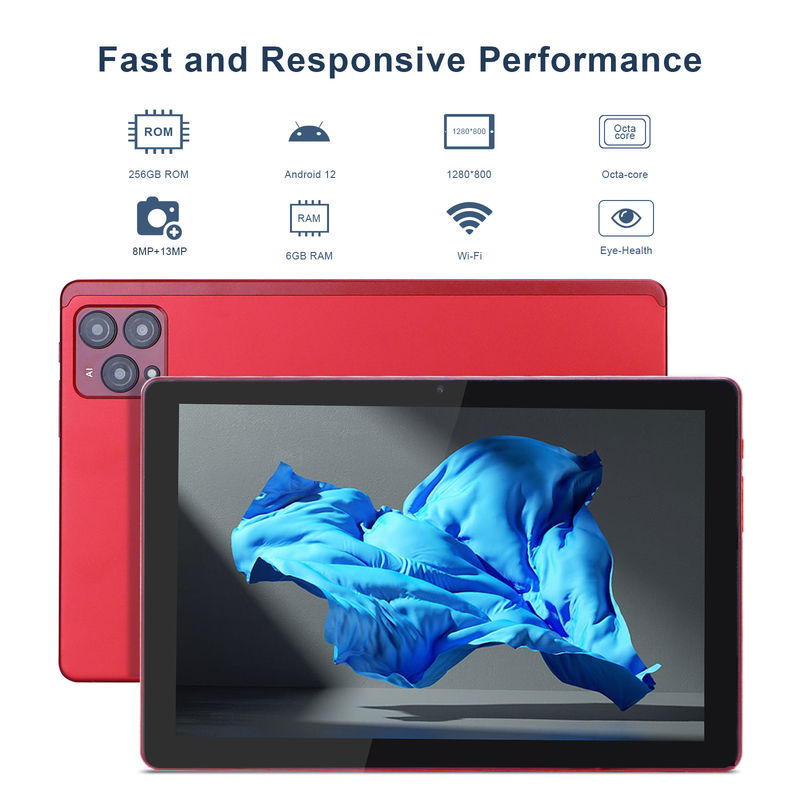 C idea 10 inci Android 12 Tablet 8GB RAM 256GB ROM Model CM8000PLUS Merah