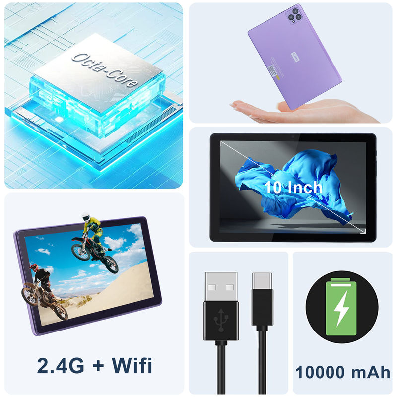 C idea 10 inci Android 12 Tablet 8GB RAM 256GB ROM Model CM8000PLUS Ungu
