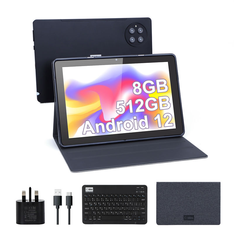 C Idea 9,7 inci Android 12 Tablet 8GB RAM 512GB ROM Model CM7800 Hitam