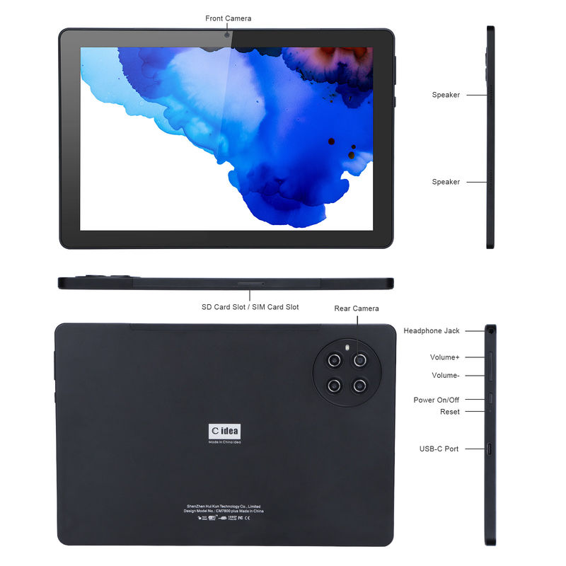 C Idea 9,7 inci Android 12 Tablet 8GB RAM 512GB ROM Model CM7800 Hitam