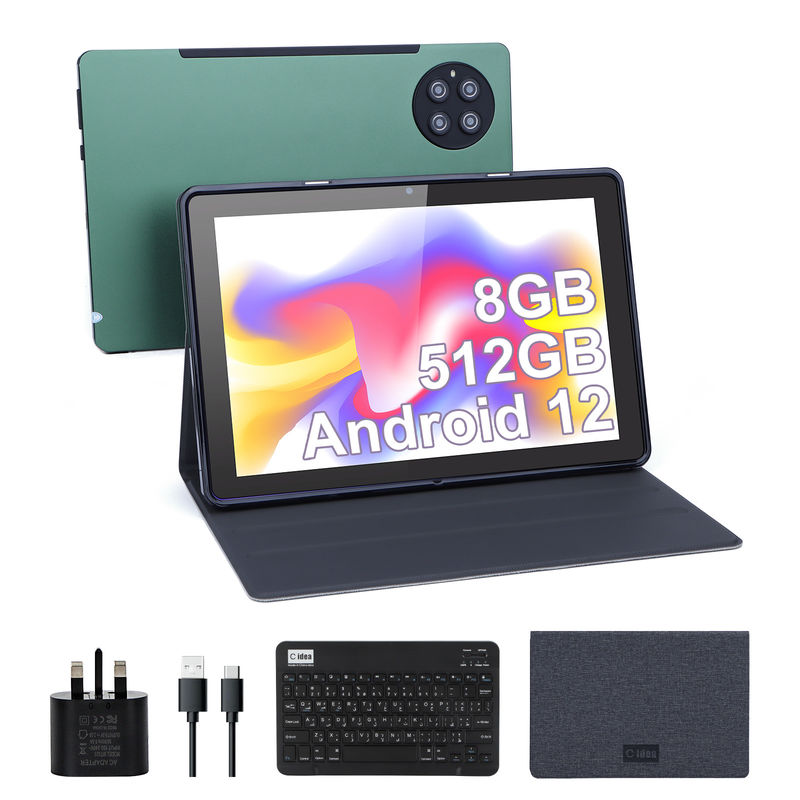 C Idea 9,7 inci Android 12 Tablet 8GB RAM 512GB ROM Model CM7800 Hijau