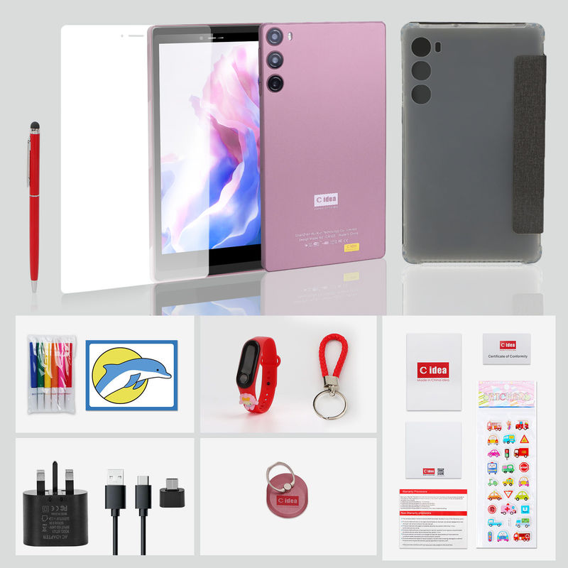 C Idea Android 12 Tablet 6GB RAM 128GB ROM Dengan SIM 7 Inch Tablet PC Untuk Siswa CM525 Pink