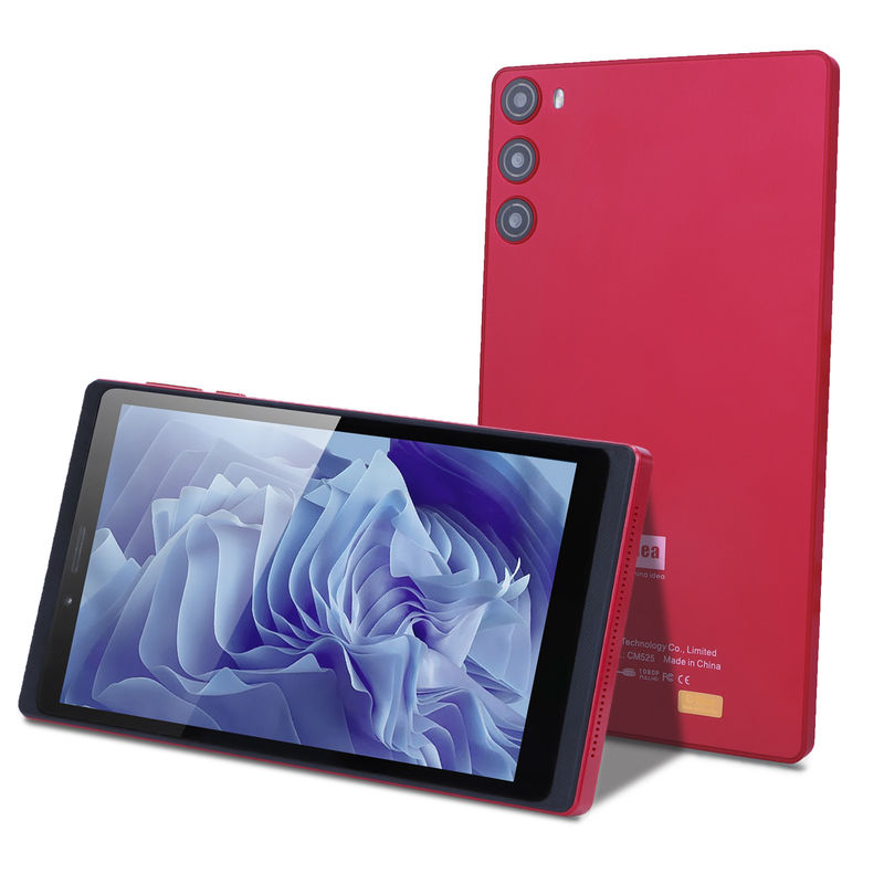 C Idea 7 Inch Tablet 6GB RAM 128GB ROM Dengan SIM Android Tablet PC Untuk Siswa CM525 Merah