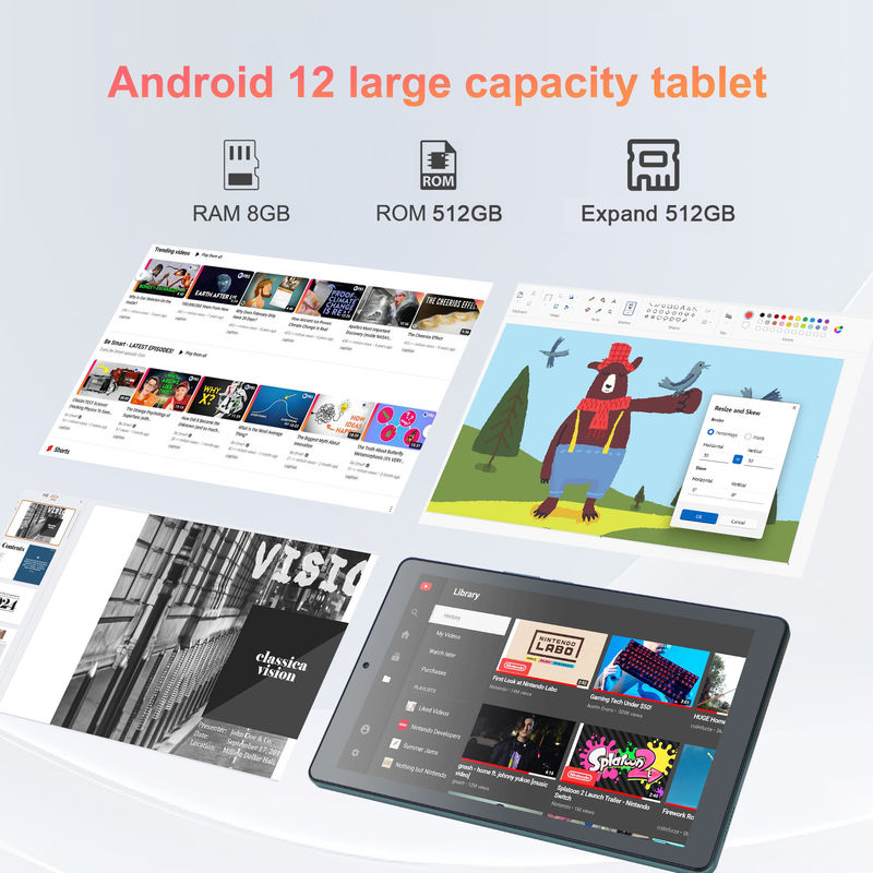 C idea 9 inci Android 12 Tablet 8GB RAM 512GB ROM 5MP + 8MP Dual Camera WIFI Tablet dengan SIM CM915 (Hijau)
