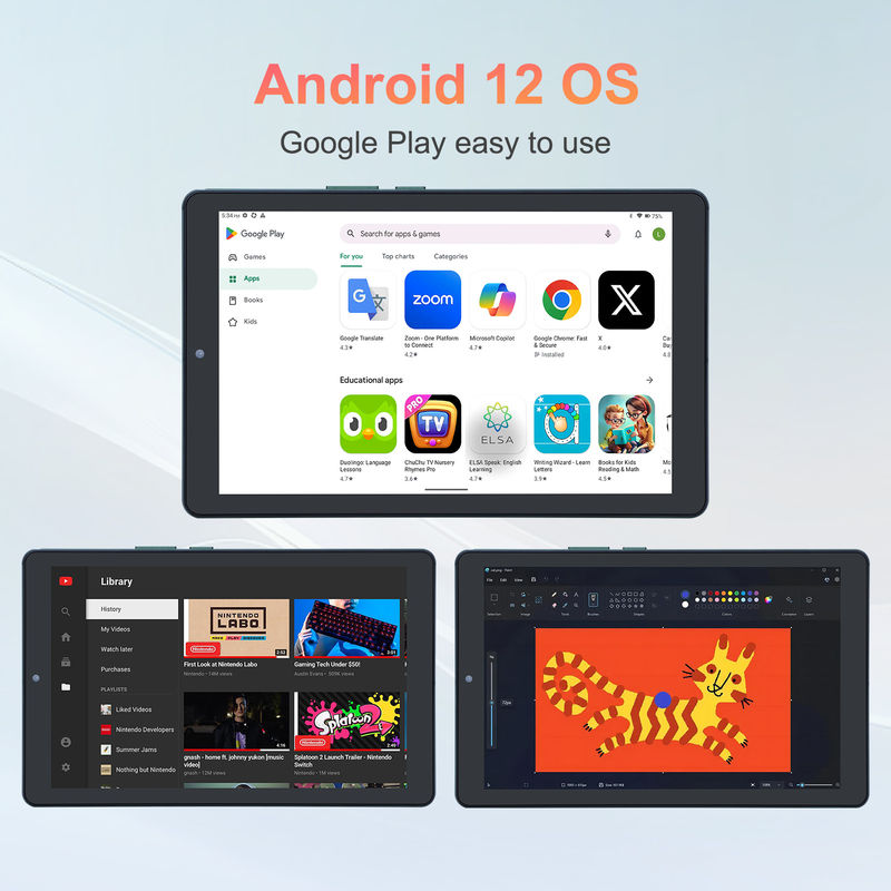 C idea 9 inci Android 12 Tablet 8GB RAM 512GB ROM 5MP + 8MP Dual Camera WIFI Tablet dengan SIM CM915 (Hijau)