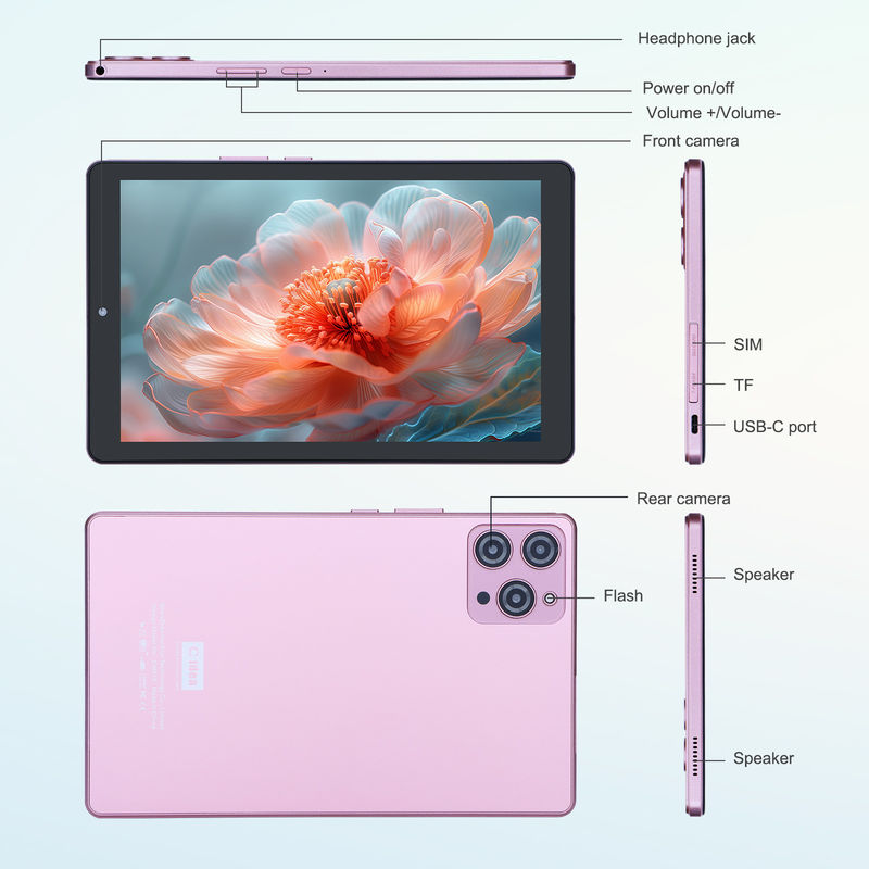 C idea 9 inci Android 12 Tablet 8GB RAM 512GB ROM 5MP + 8MP Dual Camera WIFI Tablet dengan SIM CM915 (Merah Merah)