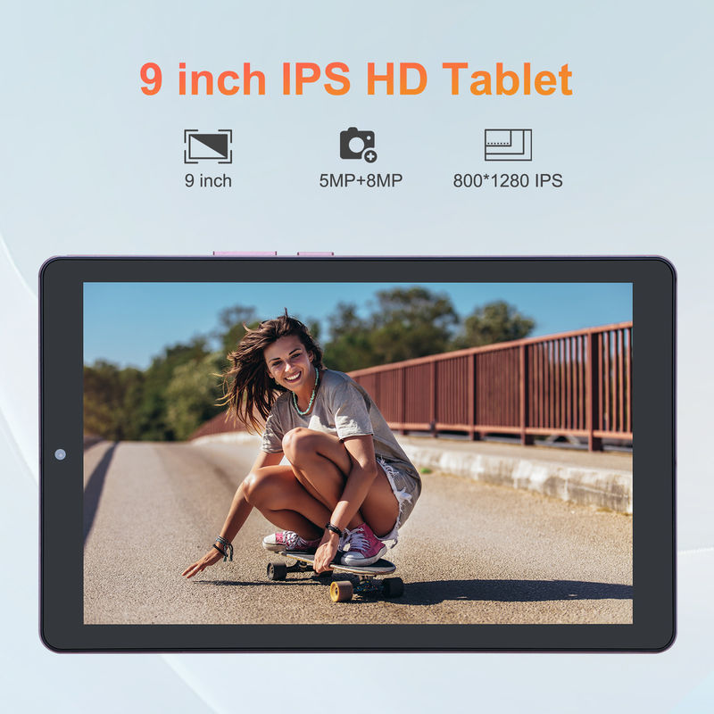 C idea 9 inci Android 12 Tablet 8GB RAM 512GB ROM 5MP + 8MP Dual Camera WIFI Tablet dengan SIM CM915 (Merah Merah)
