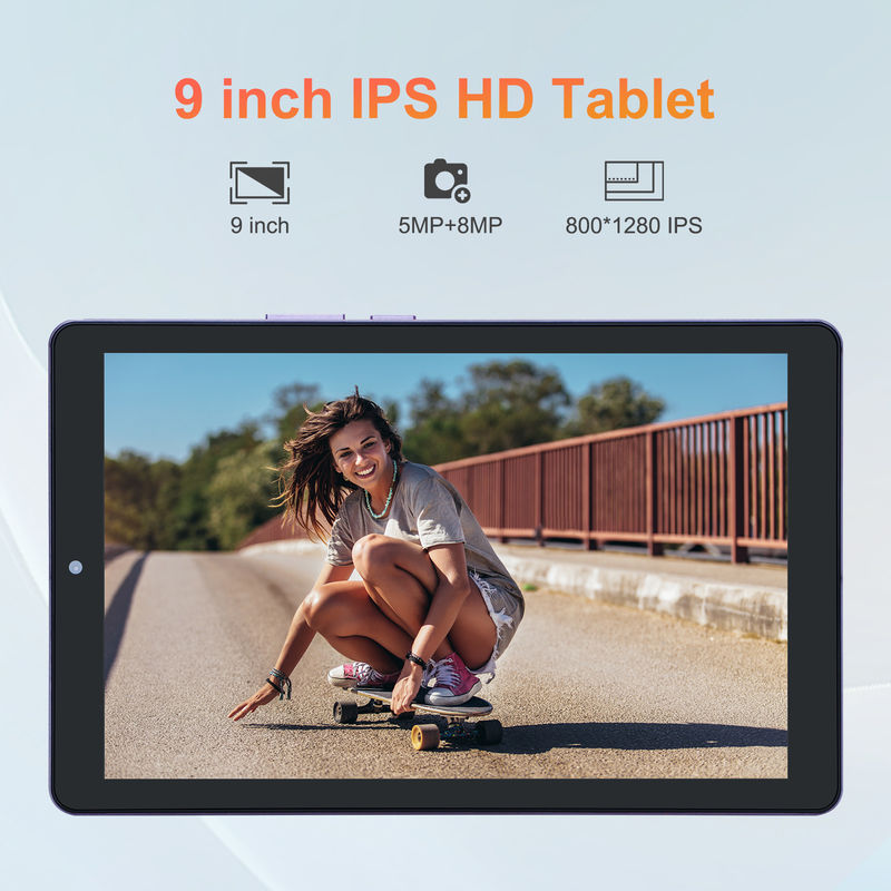 C idea 9 inci Android 12 Tablet 8GB RAM 512GB ROM 5MP + 8MP Dual Camera WIFI Tablet dengan SIM CM915 (Purple)