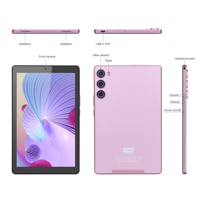 C idea 9 Inch Tablet PC WIFI 2.4G/5G 800x1280 IPS Screen Android Tablet Dukungan Panggilan Telepon Dengan Kamera Dual ((Pink)
