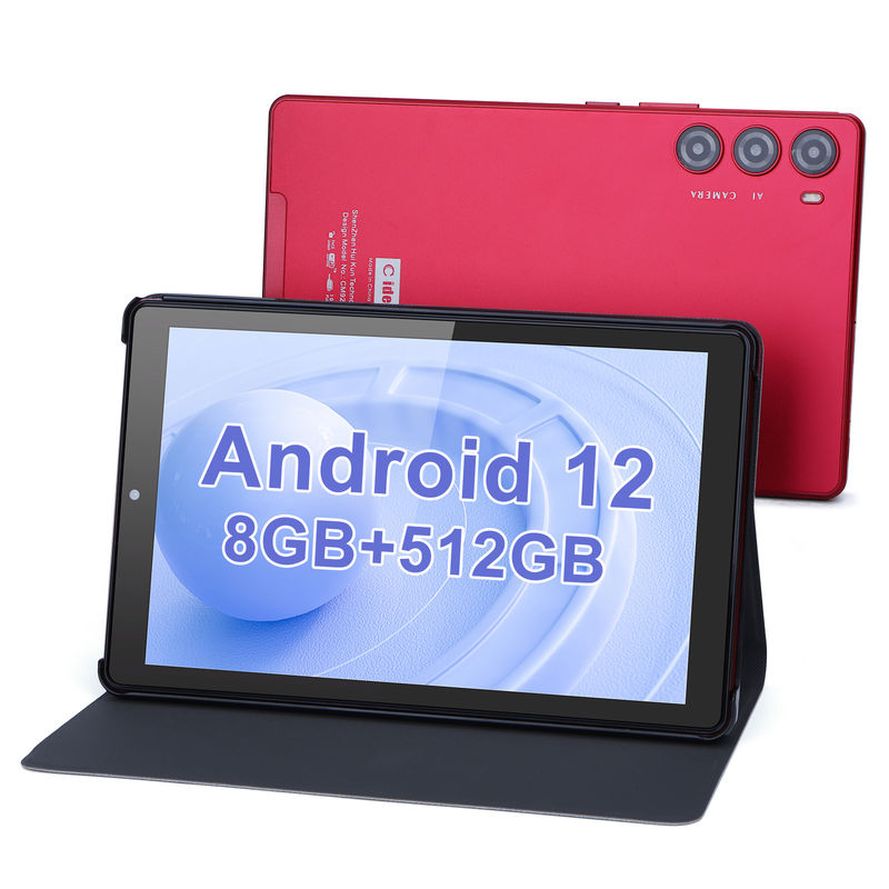 C idea 9 Inch Tablet PC WIFI 2.4G/5G 800x1280 IPS Screen Android Tablet Dukungan Panggilan Telepon Dengan Kamera Dual ((Merah)
