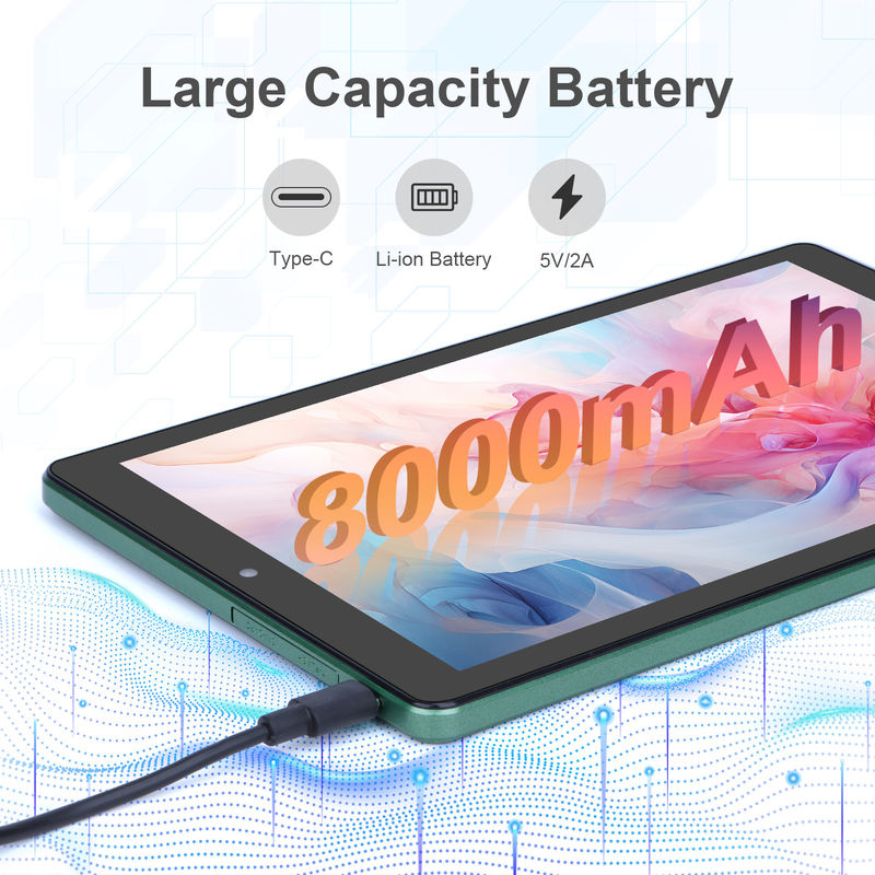 C idea 9 Inch Tablet PC WIFI 2.4G/5G 800x1280 IPS Screen Android Tablet Dukungan Panggilan Telepon Dengan Kamera Dual ((Hijau)