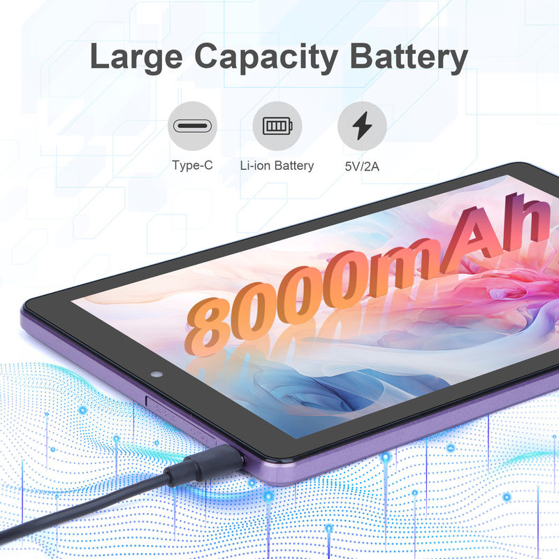 C idea 9 Inch Tablet PC WIFI 2.4G/5G 800x1280 IPS Screen Android Tablet Dukungan Panggilan Telepon Dengan Kamera Dual ((Purple)