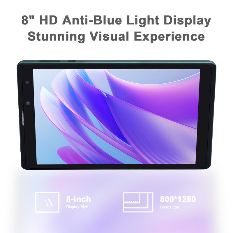 C idea 8 inci Android Tablet Pc Produsen dengan Android 12 Quad Core 8GB+512GB Storage IPS HD Display CM835 ((hijau)