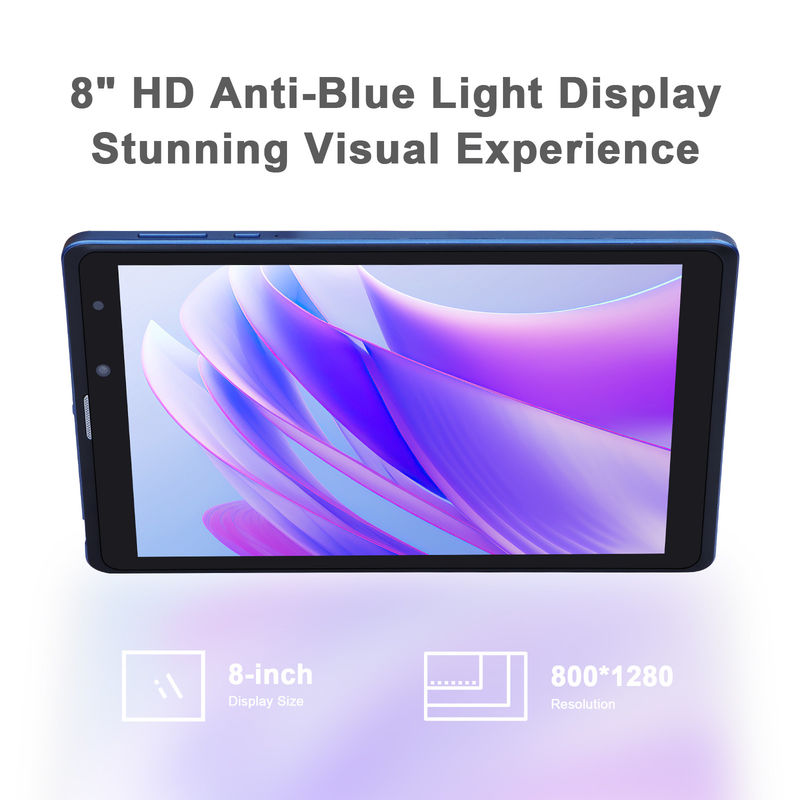 C idea 8 inci Android Tablet Pc Produsen dengan Android 12 Quad Core 8GB+512GB Storage IPS HD Display CM835 ((biru)
