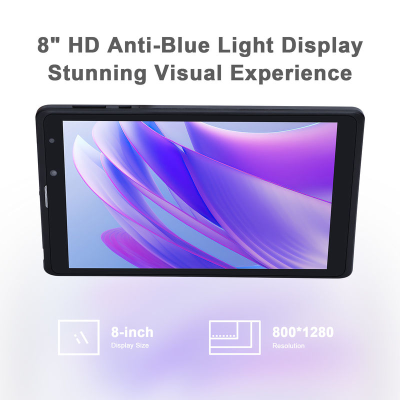 C idea 8 inci Android Tablet Pc Produsen dengan Android 12 Quad Core 8GB+512GB Storage IPS HD Display CM835 ((hitam)