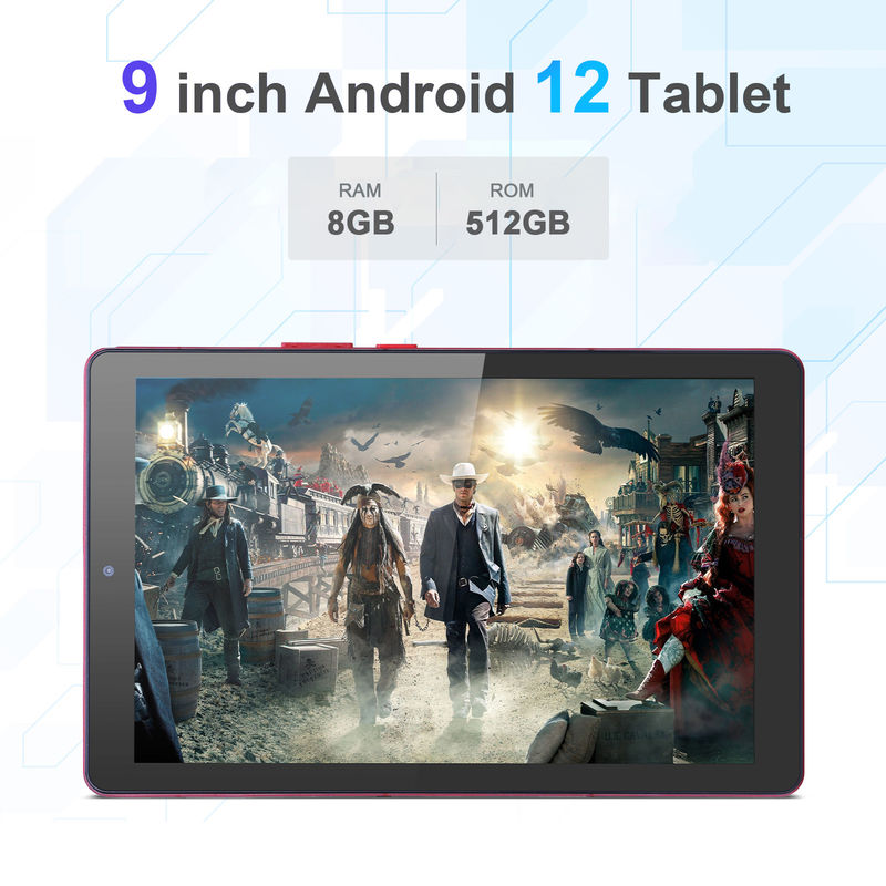 C idea 9 Inch Tablet PC WIFI 2.4G/5G 800x1280 IPS Screen Android Tablet Dukungan Panggilan Telepon Dengan Kamera Dual ((Merah)