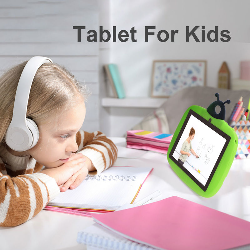C idea Dual Camera WiFi 7 Inch Tablet PC Android Anak-anak Untuk Pembelajaran Anak Kecil 128GB dengan Case/ Kids App CM75 (hijau)