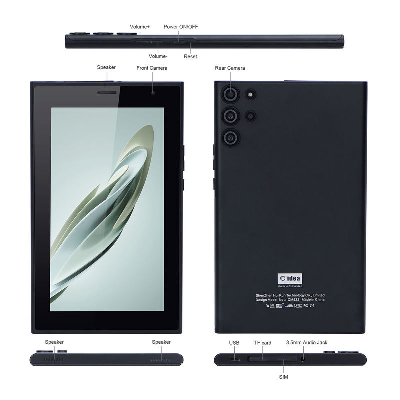 C idea Portable 7 Inch Screen Tablet Dengan Blue Light Screen WiFi 32GB+32GB Diperluas Kamera Dual Untuk Hadiah CM522 Hitam