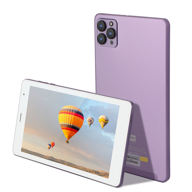 C Ide 6 GB RAM 8in Android Tablet PC 512 GB Android 12 Tablet 1.3GHz IPS HD Display Prosesor Quad Core CM813-Purple