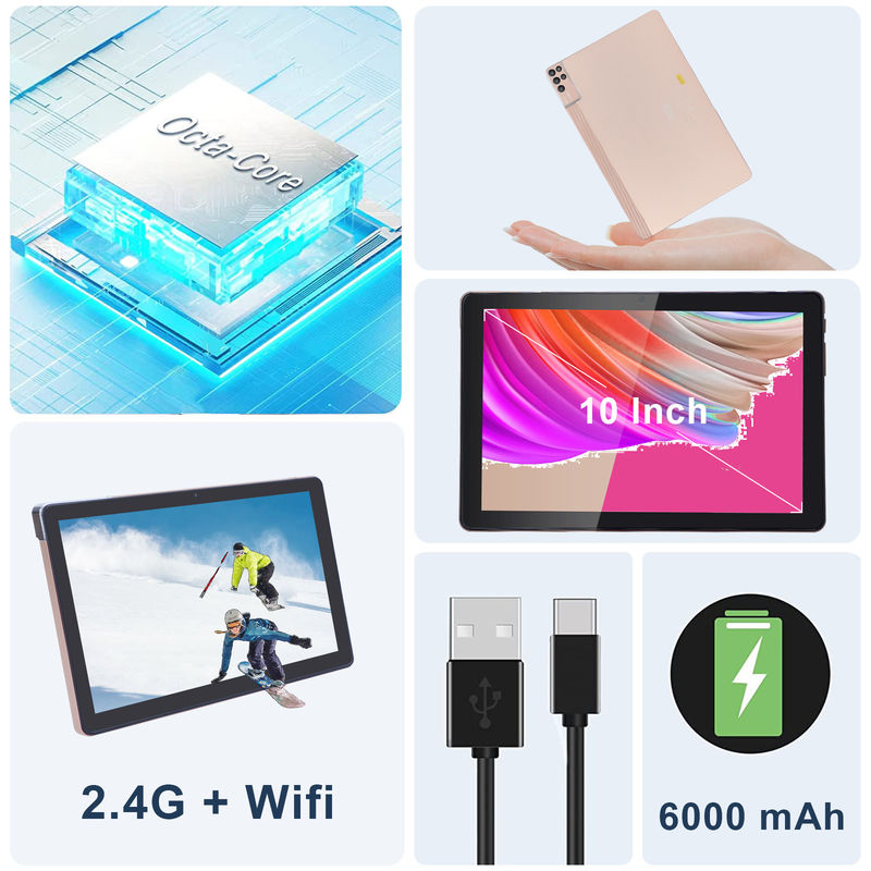 C Idea 10 Inch Tablet PC Android 12 Tablet 6GB RAM 256GB ROM 6000mAh Baterai IPS HD Layar sentuh CM7000PLUS