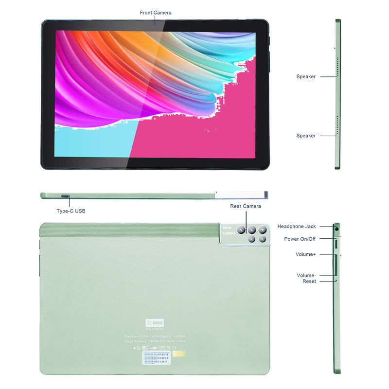 C idea 6+256GB 800x1280 IPS 10 Inch Tablet PC Dengan Case Quad Core Dual 5MP+8MP Kamera HD IPS Tampilan CM7000