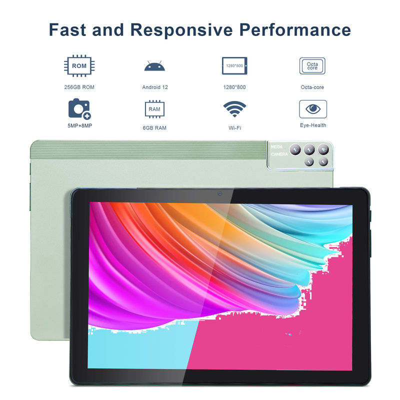 C idea 6+256GB 800x1280 IPS 10 Inch Tablet PC Dengan Case Quad Core Dual 5MP+8MP Kamera HD IPS Tampilan CM7000
