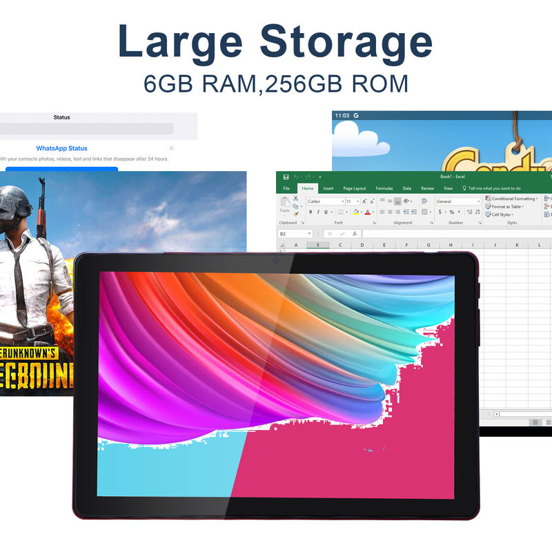 C Idea 10 Inch Tablet PC Android 12 Tablet 6GB RAM 256GB ROM 6000mAh Baterai IPS HD Layar sentuh CM7000PLUS