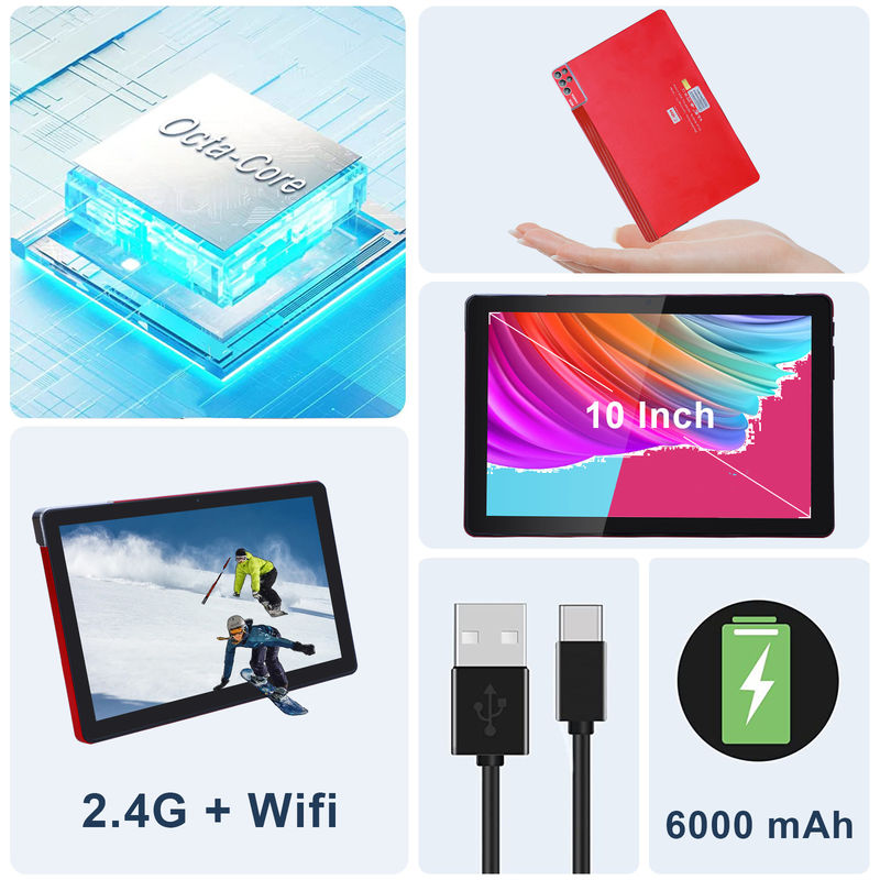 C Idea 10 Inch Tablet PC Android 12 Tablet 6GB RAM 256GB ROM 6000mAh Baterai IPS HD Layar sentuh CM7000PLUS
