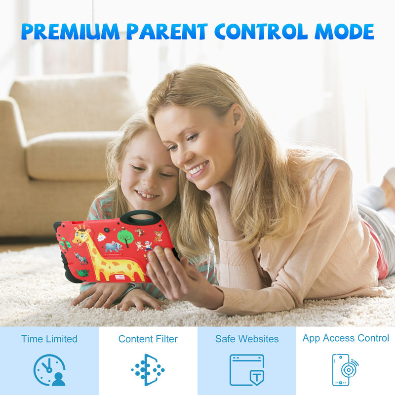 C Idea Android 13 Kids Tablet 4+32GB Tablet Pendidikan Untuk Siswa Kamera Dual CM92