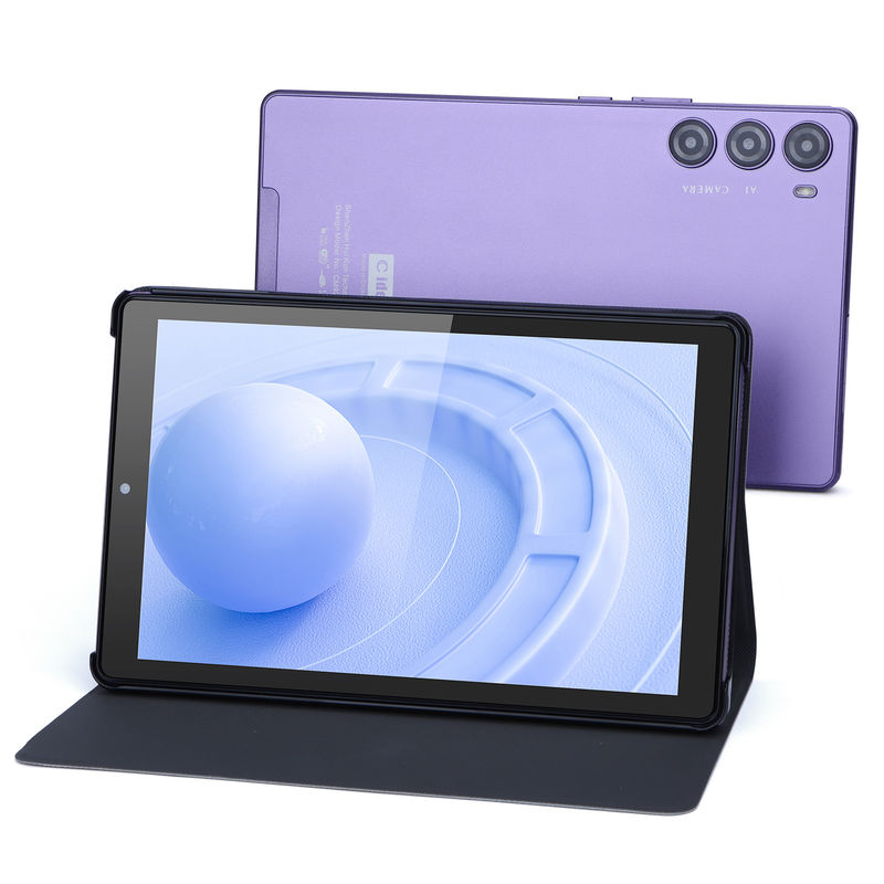 C ide Ungu 256GB ROM 9 Inch Tablet PC Dengan 800x1280 IPS Screen 8000mAh Baterai Kapasitas Dengan Protector Case CM925