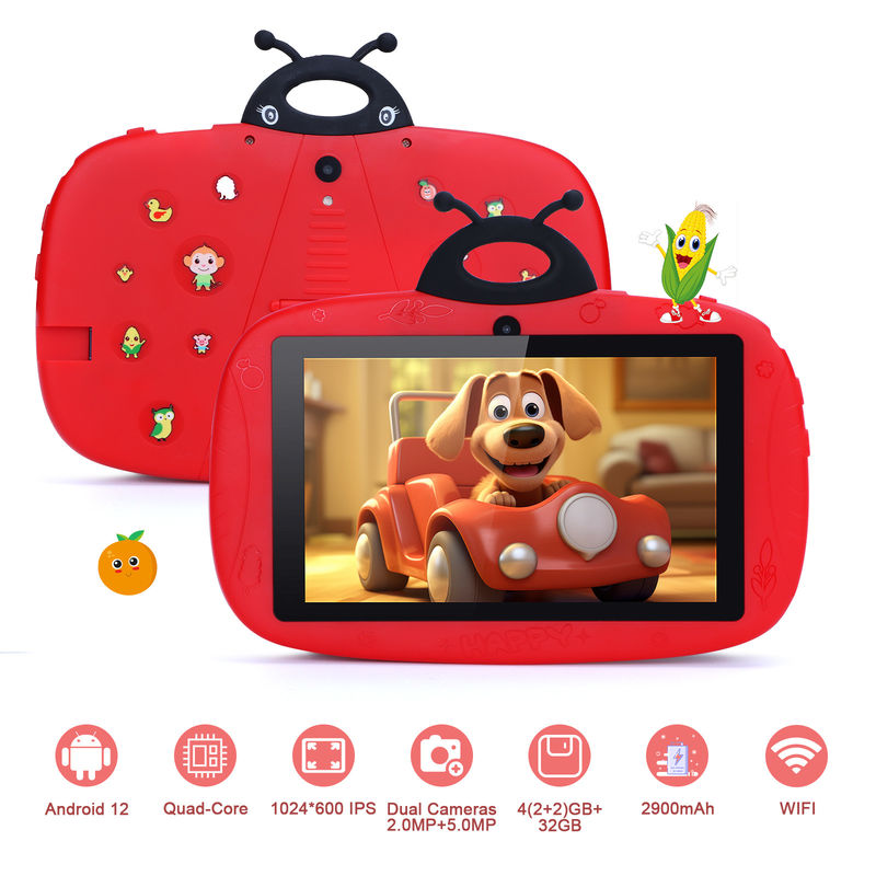 C IdeaToddler Learning C Idea 7 Inch WIFI Tablet Android 12 32GB+32GB penyimpanan yang dapat diperluas CM77Red