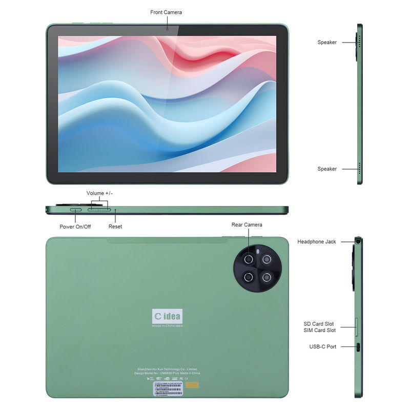C Idea 10,1 Inch 8GB RAM 512GB ROM WiFi Smart Tablet PC Dengan Dukungan SIM CM8800plus