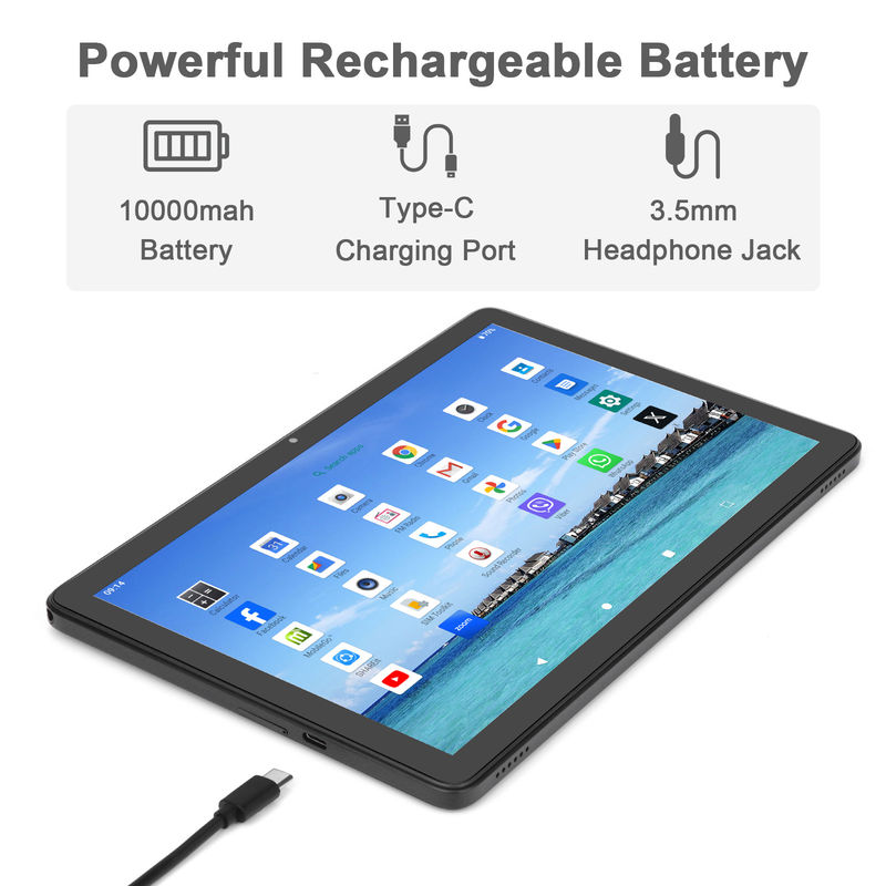 C Idea 512GB Storage 5G Wifi Trouch Screen 10,1 Inch Tablet Dengan SIM Untuk Sekolah CM8800plus