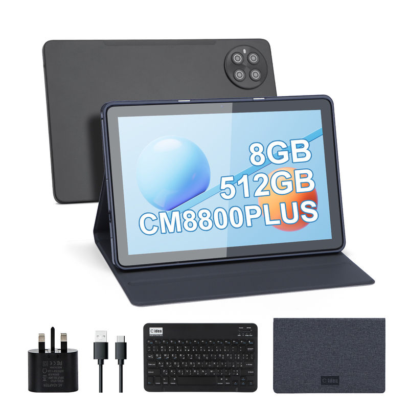 C Idea 512GB Storage 5G Wifi Trouch Screen 10,1 Inch Tablet Dengan SIM Untuk Sekolah CM8800plus