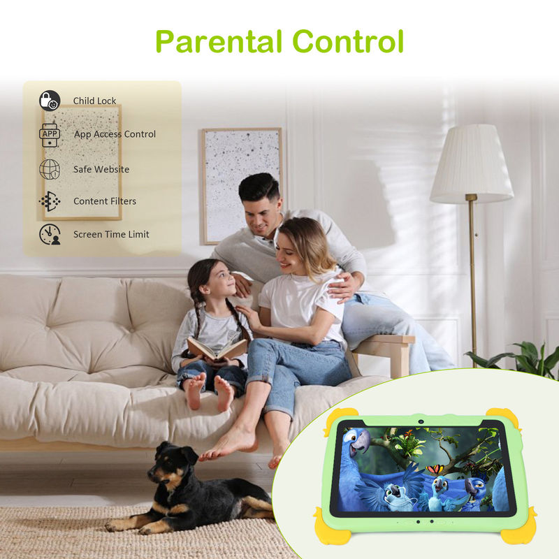 C idea 10,1 inci Anak-anak Tablet PC Dengan Kasus Perlindungan Mata IPS HD Screen untuk Pendidikan Pembelajaran P1100