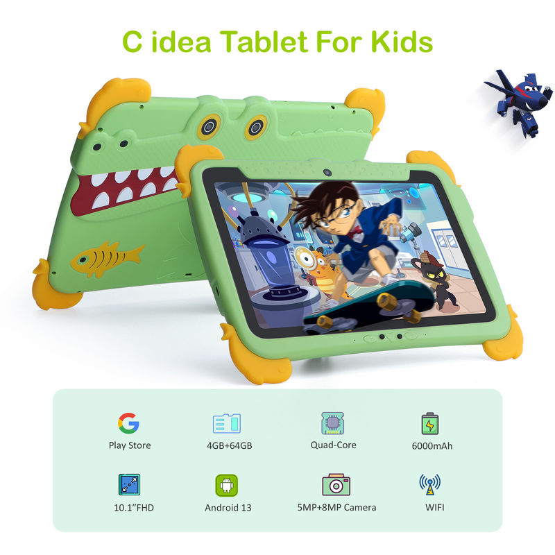 C idea 10,1 inci Anak-anak Tablet PC Dengan Kasus Perlindungan Mata IPS HD Screen untuk Pendidikan Pembelajaran P1100